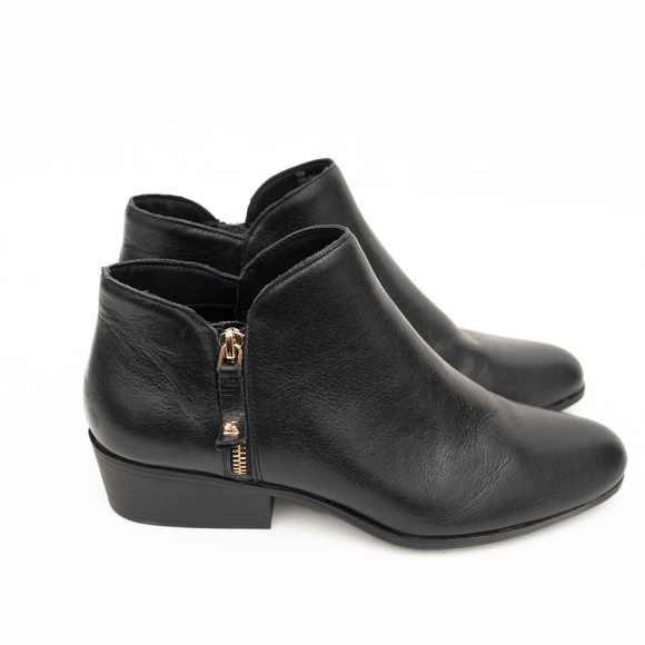 Aerosoles Collaroy Black Leather Ankle Booties Size 10M - Picture 1 of 12